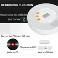 Lettore CD musicale lettore CD portatile 2000mAh lettore musicale CD ricaricabile supporto CD cd-rw MP3 con altoparlante per viaggi in casa in auto
