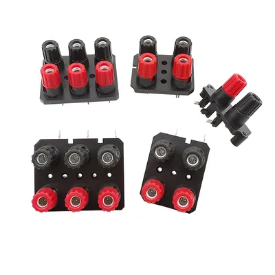 WP 2 4 6 Pole External Audio Jack 4mm Banana Socket Connector Speaker Amplifier Screw Post Terminal