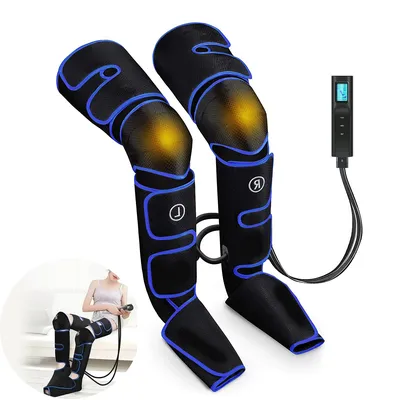 Air Compression Leg Muscle Relaxer Relieve Foot Fatigue Heating Leg Massager Recovery Boot Lymph