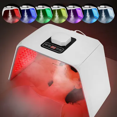 7 Colors LED Mask Nano Water Sprayer PDT Skin Rejuvenation Moisturizing Facial Body Beauty Spa Body