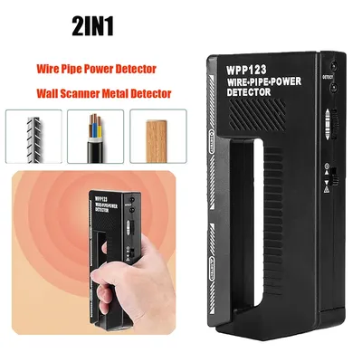 WPP123 Metal Detector 2 in 1 Wire Pipe Power Detector Wall Scanner High Sensitivity Multifunctional