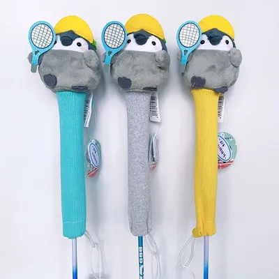 Penguin Badminton Tennis Racket Handle Cover, Handle Protection Cover, Cute Girl Racket Handle Dust