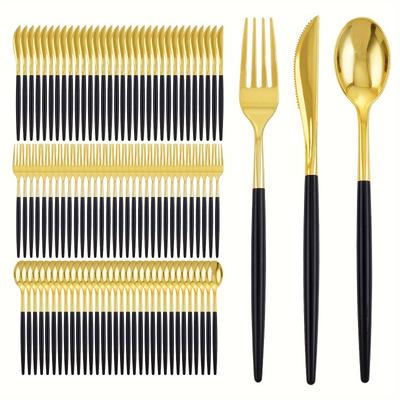 TEMU 300 Pcs Plastic Silverware - Disposable Silverware - And Plastic Silverware : Forks Knives , Plastic Set For &