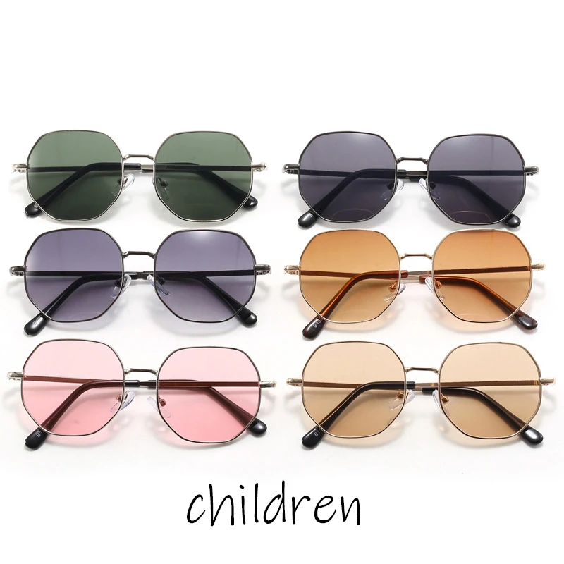 Neue gerade Metalls onnen brille, klassische Kinder brille für Jungen und Mädchen Image
