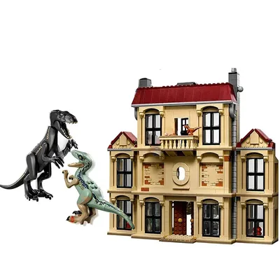 Dinosaurier-Serie „Tyrannischer Drache Attacks The Manor World“-Basisbausteine, Spielzeug, Image