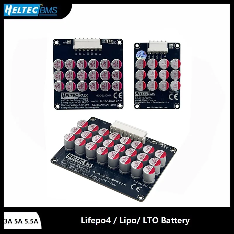 3A 5A Aktiver Balancer für LiFePO4, LiPo, LTO Lithium-Batterien – Kondensator-Balancing-Board für 3S, 4S, 5S, 7S, 8S, 10S, 16S Image