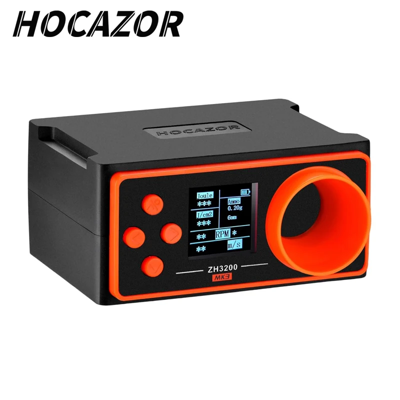 HOCAZOR LCD Airsoft schießen BBS Paintball Velometer Einfache Einrichtung Bildschirm Kugel Abfeuern Geschwindigkeit Schießen Chronograph Pistole Geschwindigkeit Tester Image