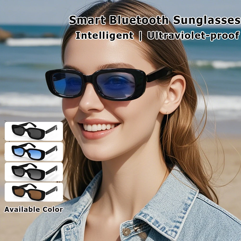 Cat Eye Fashion Brille Wireless Audio 5.3 Bluetooth Brille 2-in-1 UV-Schutz Polarisierte Anti-Blaulicht-HIFI-Klangqualität Image