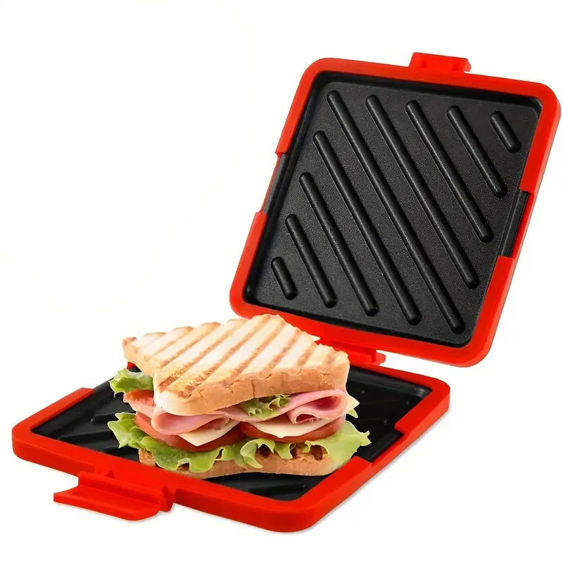 Sandwichform Toast Maker Mikrowelle Quadratischer Panini Maker für Dessert Sandwiches Frühstück Sandwich Pan Image