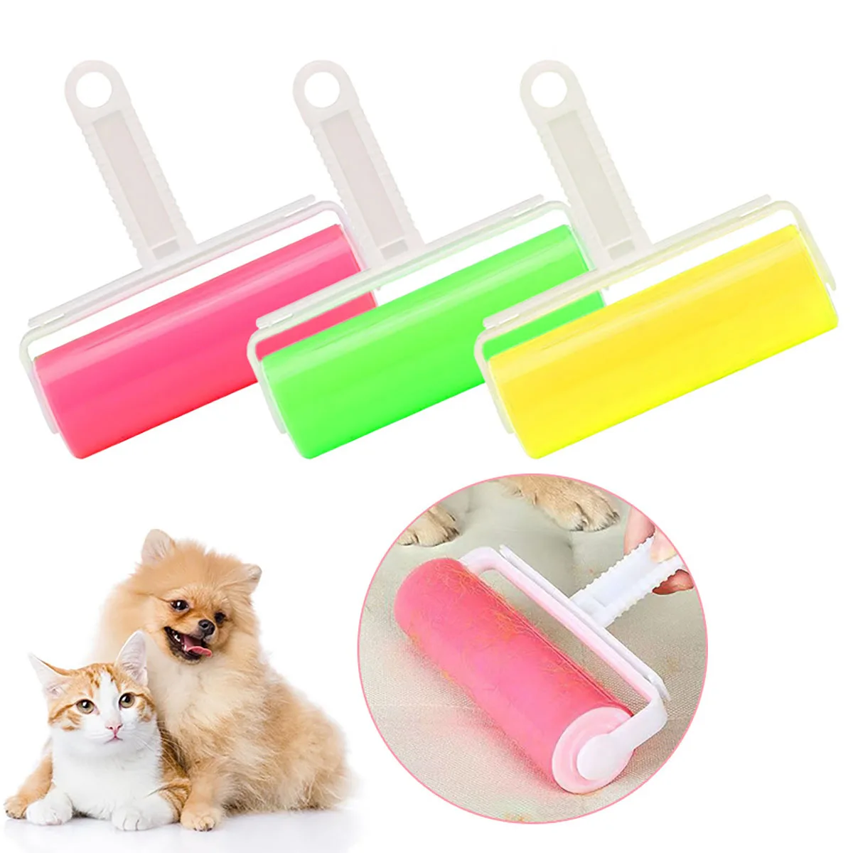 1PCS Heißer Verkauf Haushalt Bunte Reinigung Werkzeuge Lint Roller Remover Klebrige Pinsel Roller Für Tierhaar Image