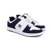 Skateschuh DC SHOES "Manteca 4 S", Gr. 12(46), blau (navy, weiß), 53.02% Leder, 46.98% Synthetikmaterial, Schuhe