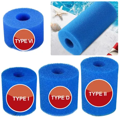 Pool Filter Sponge Cartridge For Type I/II/VI/D Pool Pump Swimming Pool Filter Foam Pool Cleaner Foam Reusable Washable Cleaner