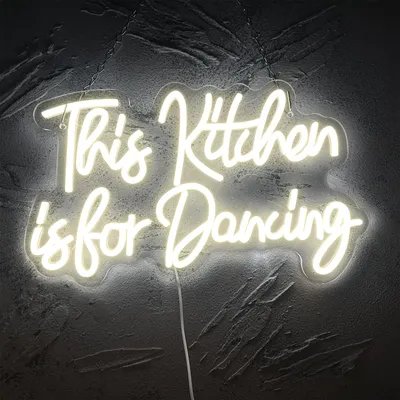 This Kitchen is for Dancing Neon Sign LED Neon Lights for Wall Decor Dancing Farmhouse Kitchen Home
