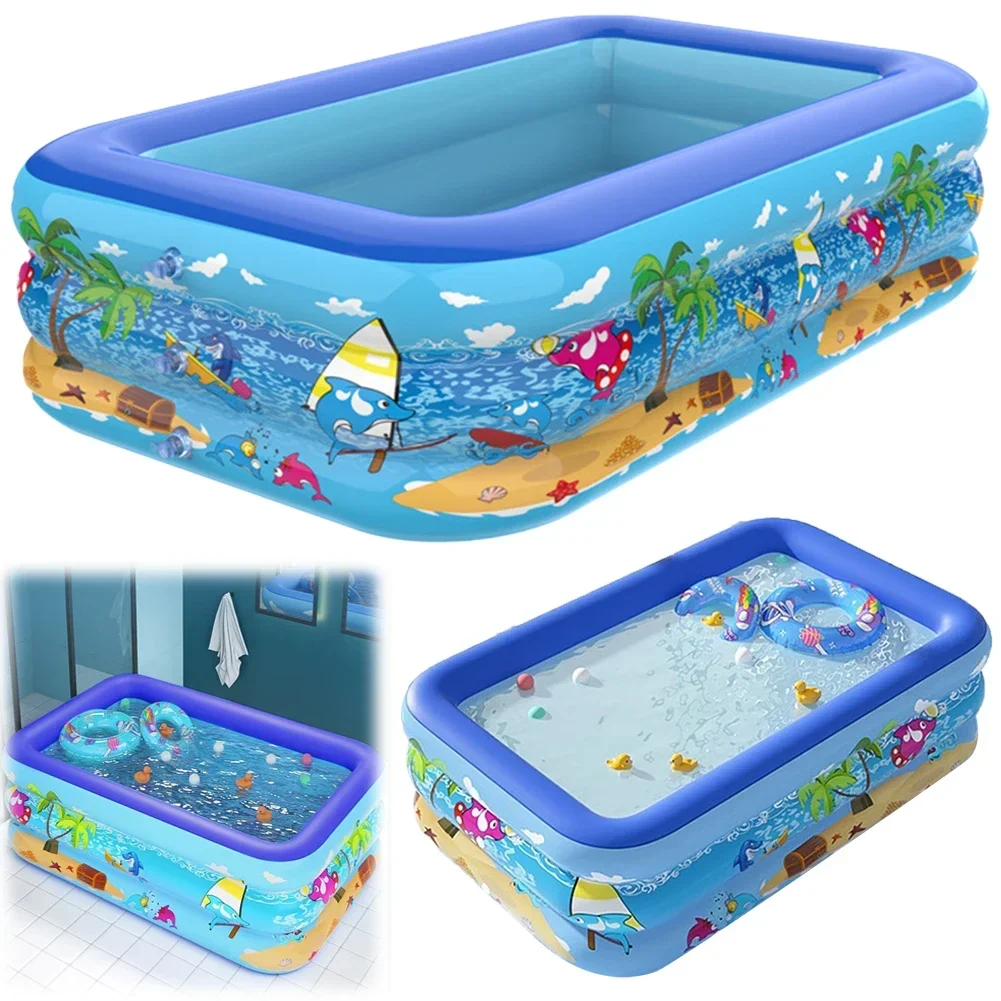 110-180CM piscine gonflable intérieure extérieure PVC piscine dessin animé épaississement piscine pour enfant en bas âge piscine pour enfants