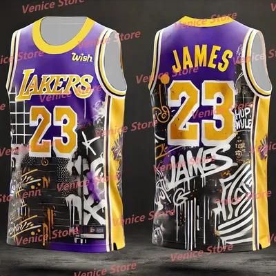 American 2025 New Arrivals ChatGPT Los Angeles AI Design Basketball Jerseys James #23 Adults Short