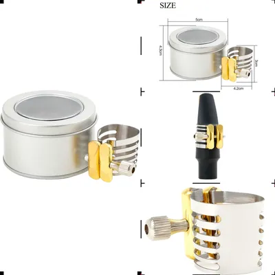 Soprano/Alto/Tenor Saxophone Mouthpiece Adjustable Saxophone Headjoint Single Screw Fastening Clip