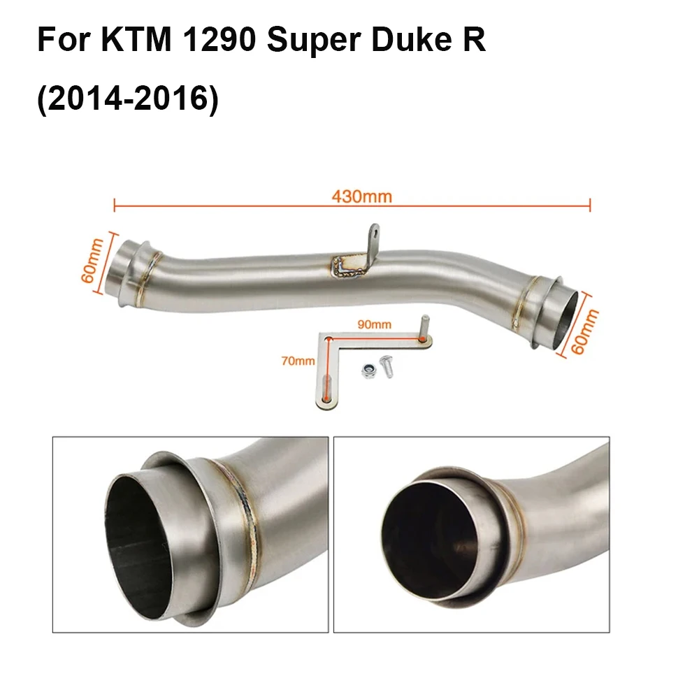 For KTM 1290 Super Duke R 2014 2015 2016 Escape Pipe Motorcycle Exhaust Muffler 1290 duke exhaust muffler