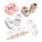 Newborn Baby Girl Shoes Bibs Socks Headband 0 3 6 Months Baptism Gifts Baby Girls White Bibs