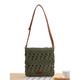 borsa a tracolla in paglia intrecciata a mano per donna – borsa a tracolla in rattan boho con tracolla regolabile, borsa da spiaggia estiva leggera per vacanze, viaggi e uscite informali verde militare marrone cachi