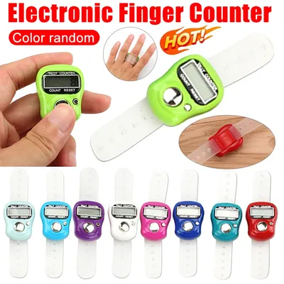 1-5 PCS Display Electronic Tally Counter Portable Electronic Finger Counter Ring Digit Row Tally