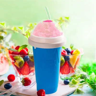 Summer Squeeze Homemade Juice Water Bottle Quick-Frozen Smoothie Sand Cup Pinch Fast Cooling Magic