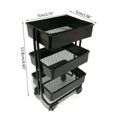 Mini Trolley Floor Storage Rack with Wheel, Dollhouse Miniature Furniture, Shelf, Bookshelf, Display