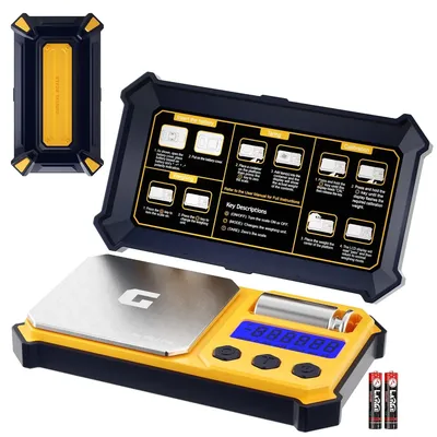 Digital Scale 300g x 0.01g Gram Scale with Pocket Size, 50g Calibration Weight 6 Units Conversion