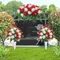 3Pcs Artificial Cemetery Flower-Outdoor Grave Saddle Headstone Decorations Rose Memorial Day Flowers