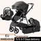 Passeggino 3 in 1 Carrozzina portatile di lusso carrozzina da viaggio Passeggino neonato ad alto