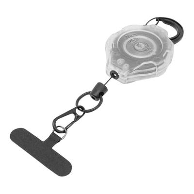 KEY-BAK Ratch-It SD Clear Phone Tether with Carabiner and 36" Dupont® Kevlar® Retractable Cord 0KR7-4C14