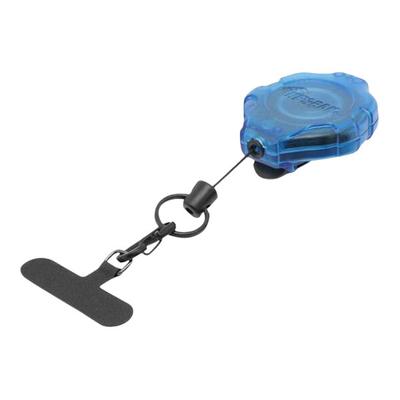 KEY-BAK Ratch-It SD Translucent Blue Phone Tether with Belt Clip and 36" Dupont® Kevlar® Retractable Cord 0KR7-4D24