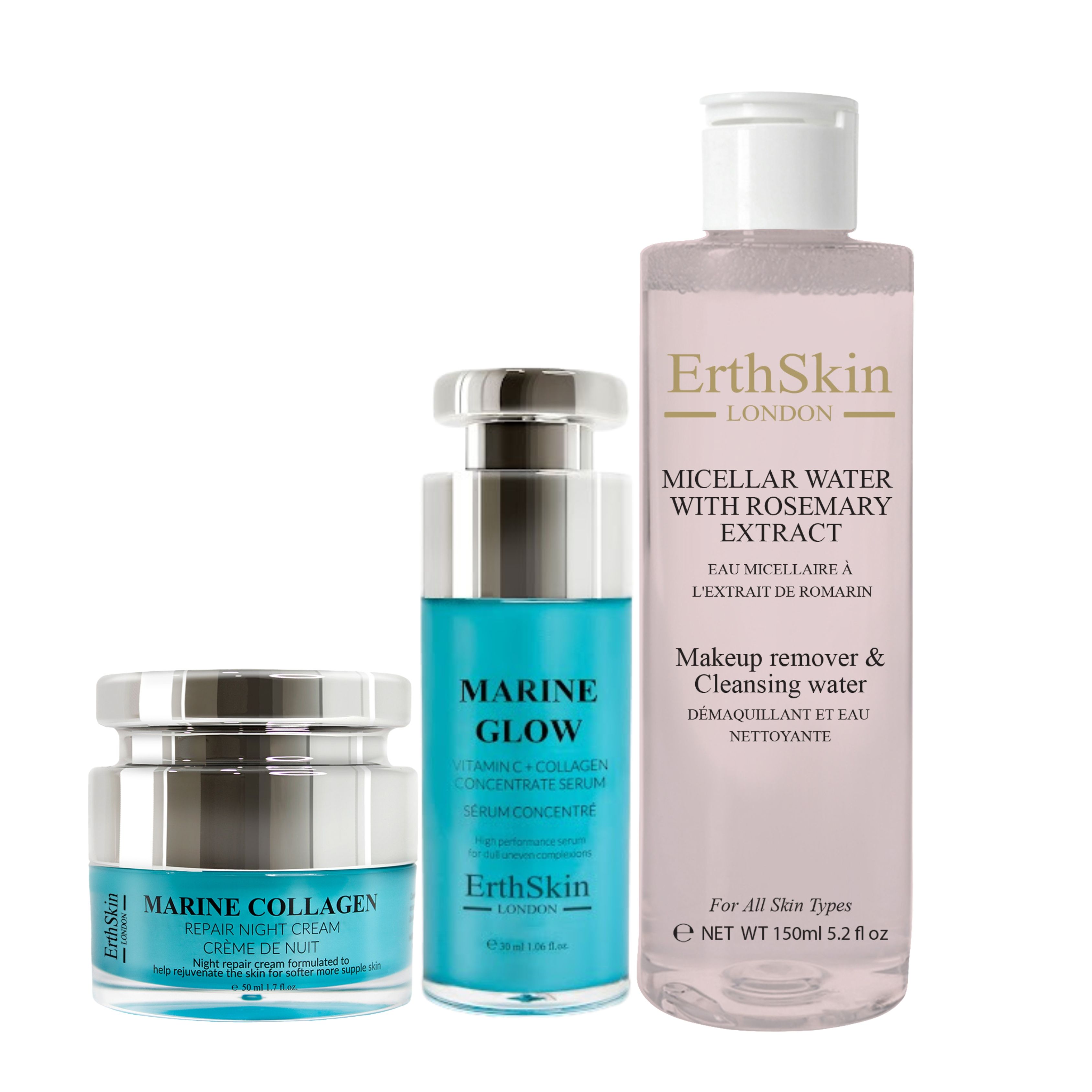ErthSkin London Acqua Micellare con Estratto di Rosmarino + Siero Mari