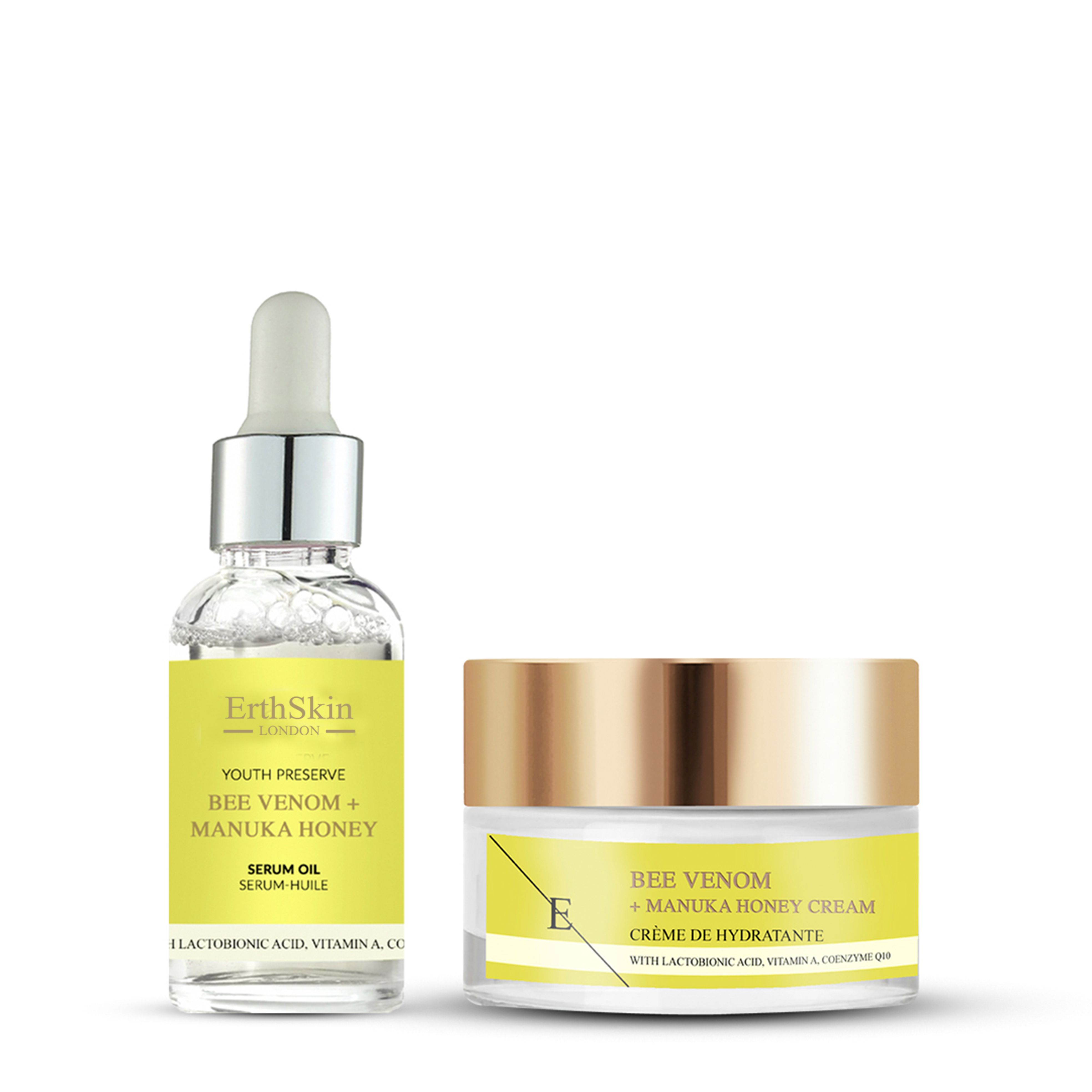 ErthSkin London Veleno d'api + crema al miele di Manuka olio siero 1 S