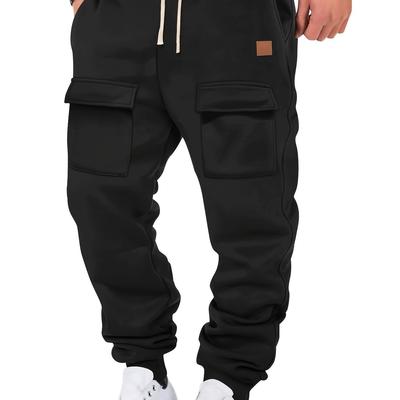 TEMU 's Thermal Work Pants, Multi-pocket Warm Sweatpants For Fitness Activities And Winter.