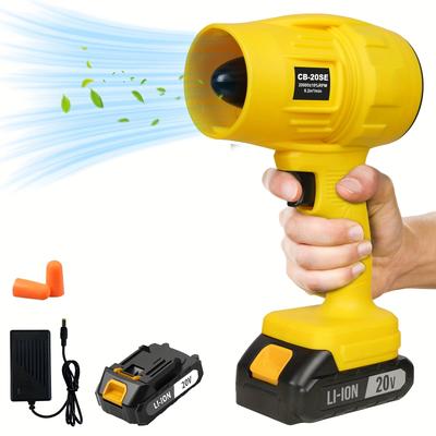 TEMU 20000rpm Cordless Blower â€“ High Pressure Air Dryer For , 20v Electric Leaf And Dust Blower With Rechargeable Lithium Battery, Includes Earplugs & Accessories, Outdoor Use Or Gift