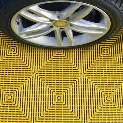 Swisstrax Citrus Yellow Ribtrax Pro Garage Floor Tile (24-Pack)