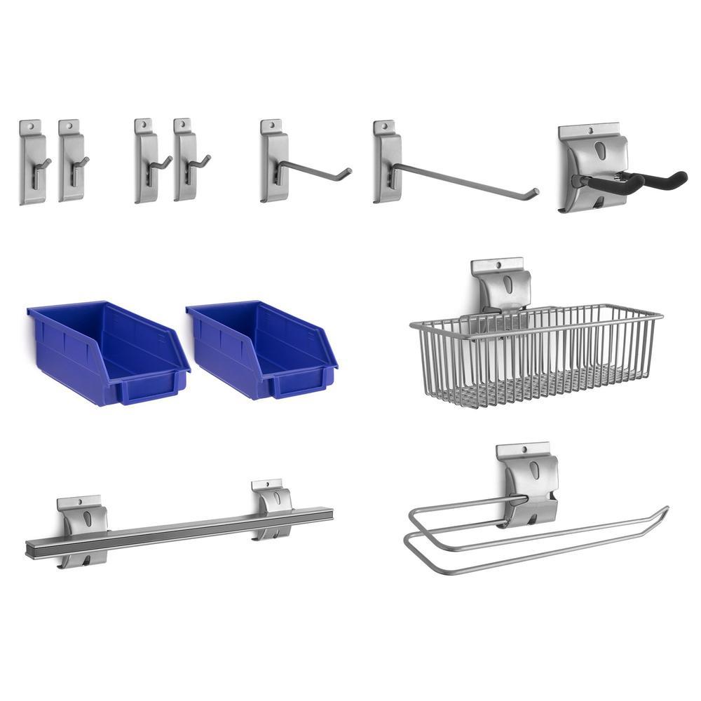 Newage Products Slatwall Backsplash Hook Kit, 12-Piece