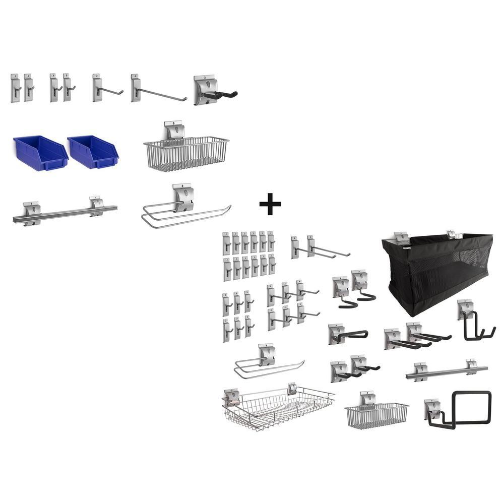 Newage Products Slatwall Backsplash Hook Kit, 52-Piece