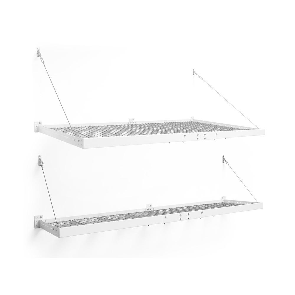 Newage Products Pro 3.0 Series Garage Shelves (2Ft. x 8Ft. + 4Ft. x 8Ft.), Platinum