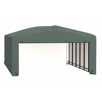 Shelterlogic Sheltertube Wind And Snow-Load Rated Garage, 20 x 27 x 12 Ft., Green