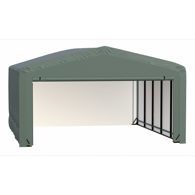 Shelterlogic Sheltertube Wind And Snow-Load Rated Garage, 20 x 23 x 12 Ft., Green