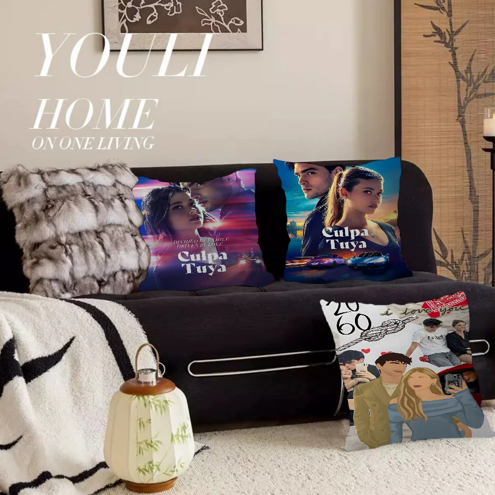 My Fault Culpa Mia 2023 Filmkissen, Geschenke, Heimbüro, Einrichtung, Schlafzimmer, Sofa, Auto, Kissenbezug, 45 x 45 cm