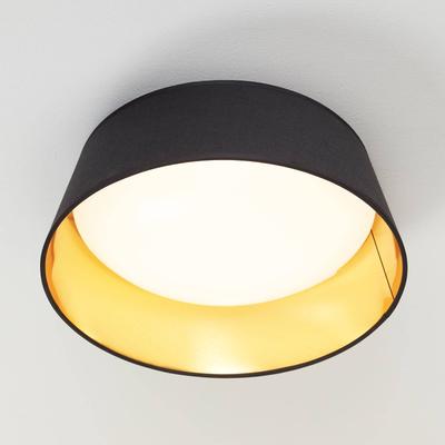Reality Leuchten Deckenlampe Ponts, schwarz, für Wohn- / Esszimmer, Textil / Stoff / Seide, Modern, Deckenlampe Image