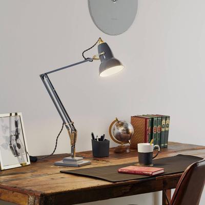 Anglepoise LED Schreibtischlampe Original 1227 Brass, alu / grau / zink, für Arbeitszimmer / Büro, Messing, Industrielles Design, LED Tischlampe Image