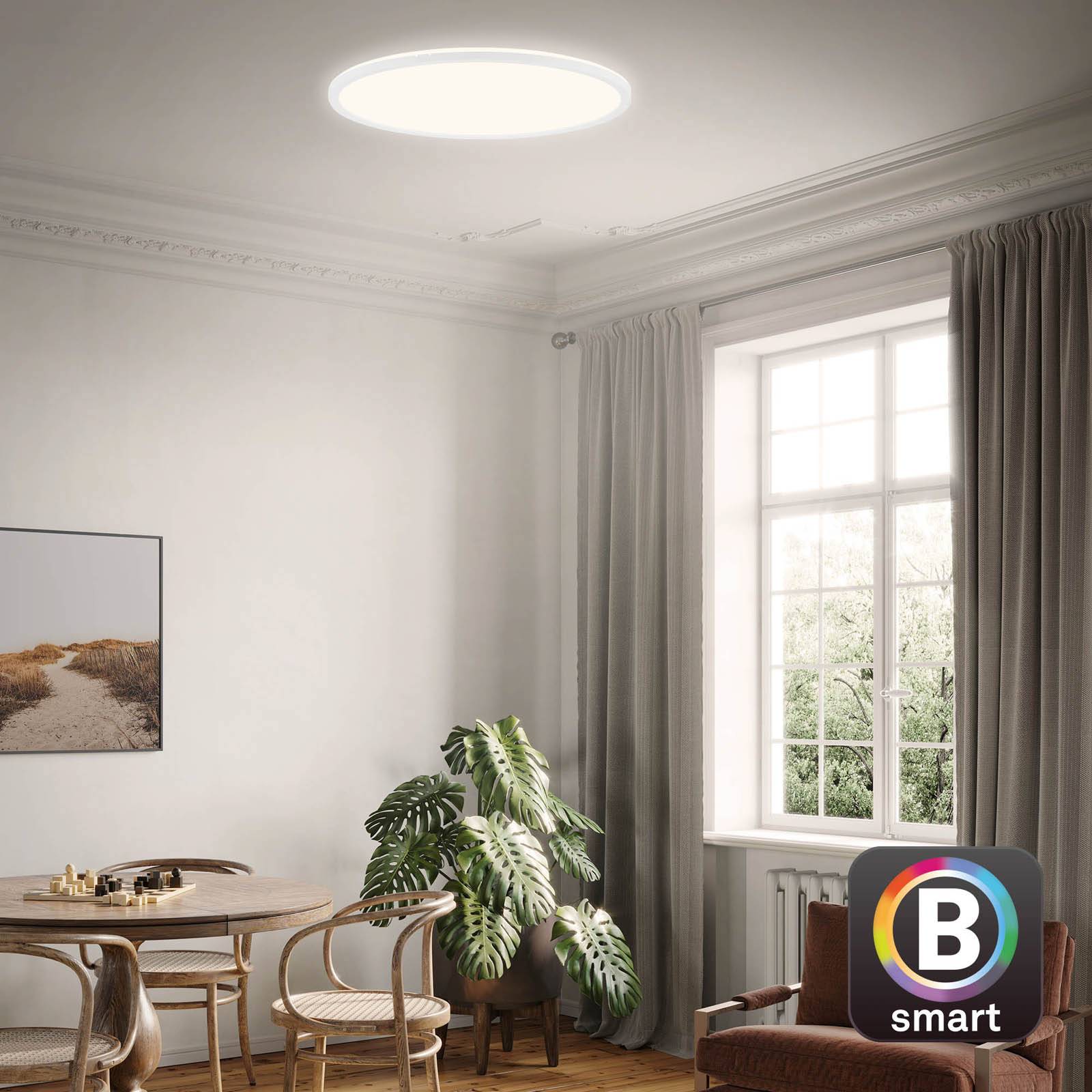 Briloner Smart Home Deckenlampe Slim S, dimmbar, weiß / opal, für Küche, Kunststoff, Modern, Smart Home Deckenlampe
