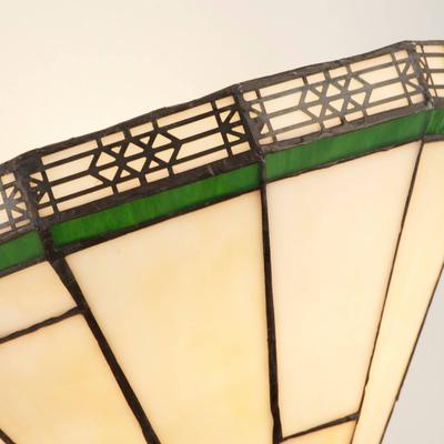 Searchlight Tiffany Wandlampe New York, creme / amber, für Wohn- / Esszimmer, Metall, Tiffany, Wandleuchte, Wandlampe Innen Image