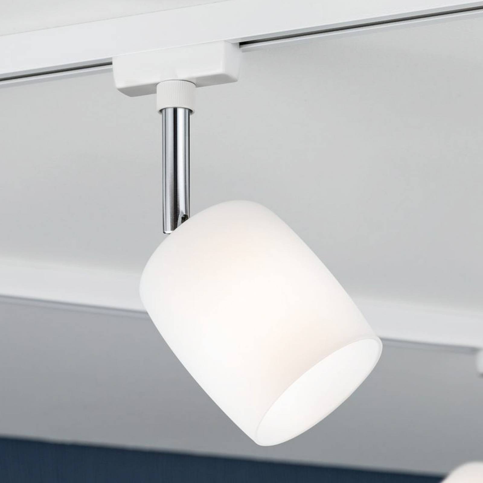 Paulmann URail Blossom Spot weiß, Glas satin Blossom, dimmbar, weiß / opal, für Wohn- / Esszimmer, Glas, Modern