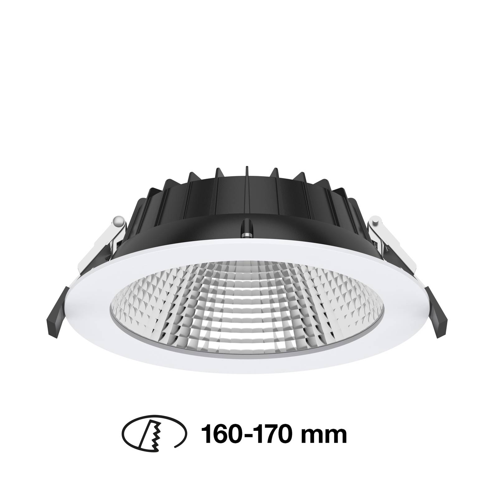 The Light Group SLC Shift LED-Einbaustrahler Ø 19cm CCT, weiß Shift, dimmbar, weiß / opal, für Wohn- / Esszimmer, Aluminium