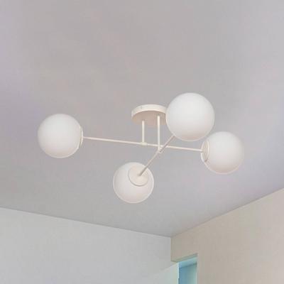 Deckenlampe Moon HELAM, dimmbar, creme / amber, für Wohn- / Esszimmer, Metall, Deckenlampe Image