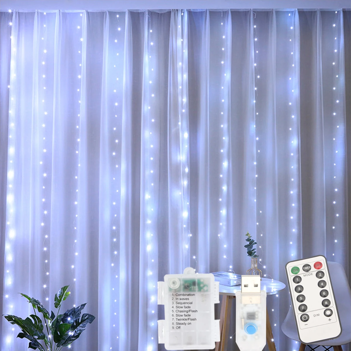 3M LED Lichterketten Batterie Box/USB Power Lichterkette Girlande Für Neue Jahr Hochzeit Party Weihnachten Hause vorhang Dekoration